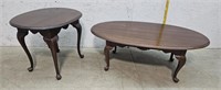 Ethan Allen 2pc Coffee Table End Table Set