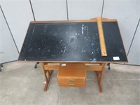 DRAFTING TABLE W/ RULER & 2 DRAWERS