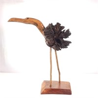 Driftwood Pelican Sculpture