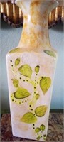 T - SIGNED CERAMIC VASE 14"T (L11)