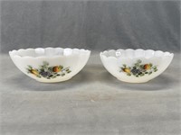 Vintage Pair Arcopal France Graduated Bowls