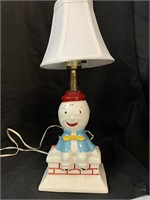 14.5 “ VINTAGE CERAMIC HUMPTY-DUMPTY LAMP