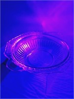 Pink Manganese/Depression Glass Bowl