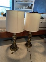 2PC STIFFEL BRASS TABLE LAMPS