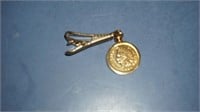 1904 Indian Head Coin Tie Pin