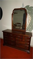 American Drew Seven Drawer Dresser with Mirror