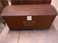 Painted 1866 Immigrants Trunk (38x19x20)