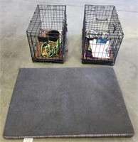 (2) Small Dog Kennels w/ Accessories