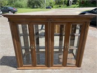 LOVELY DISPLAY HUTCH WITH GLASS SHELVES 67X16X50''