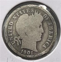 1901O Barber Dime