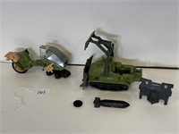 GI JOE 1985 RECON SLED & BOMB DISPOSAL VEHICLE