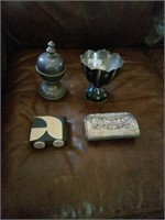 Lot of 4 Silver Plated and Misc Pieces