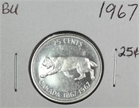 1967 Canada Silver 25 Cents