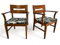 (2) MCM Heywood Wakefield Dog Bone Style Chairs