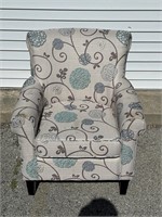 Floral Pattern Chair; 38" x 31”