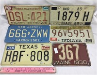 Collection of Vintage License Plates