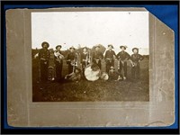CABINRT CARD - EARLY COWBOY BAND FROM WILD WEST