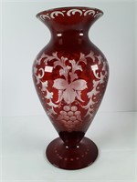 Czech Crystal Glass Vase