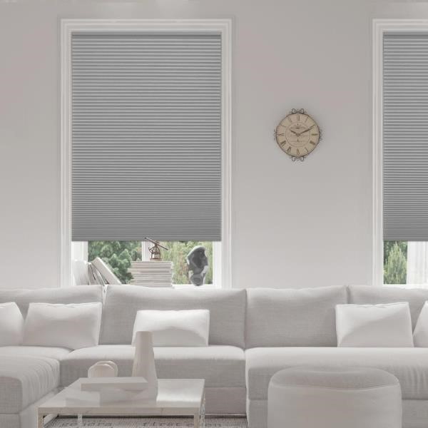 Pewter Cordless Blackout Cellular Shades for Windo