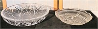 Set of two crystal serving trays One is Mikasa