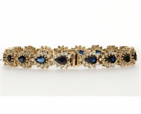 $ 16,200 8.95 Cts Diamond Sapphire Halo Bracelet