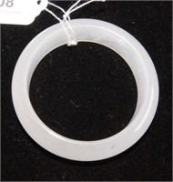 White Jade Bangle, flat on the inside with