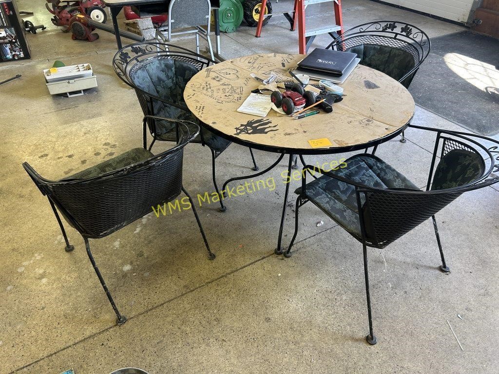 Metal Patio Table & 4 Chairs