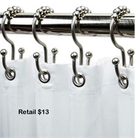 Allen + Roth Stainless Steel Double Shower Curtain