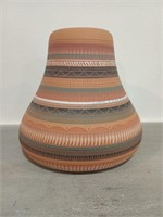 Navajo Michael Charlie Etched Pottery Vase