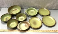 Frankoma, pottery, bowls and plates
