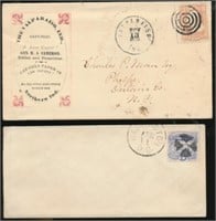 USA #114 & #65 ON COVERS USED FINE