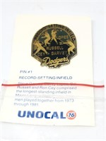 UNOCAL 76 Dodgers Record-Setting Infield Pin #1