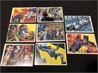 Eight 1966 Batman collector cards
