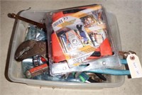 Tote of hand tools: large Qty of channel locks,