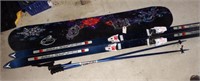 Palmer snow board and Astral snow skis
