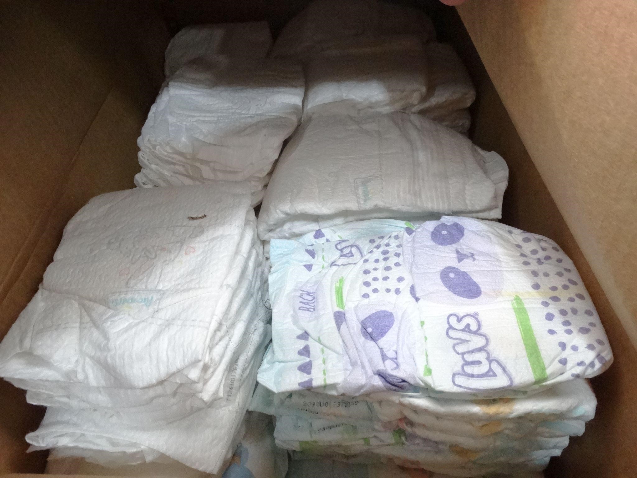 Large Box of New-Born Diapers