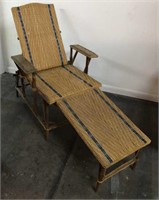 FRENCH RATTAN CHAISE LOUNGE