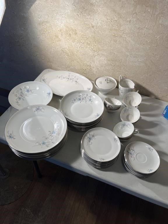 Royal Bohemian China Set for 8, Platter, Cream,