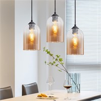 Amber Pendant Lights for Kitchen (Amber-3P)