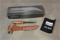 Ka-Bar Little Finn, Knife w/ Leather Sheath & Box