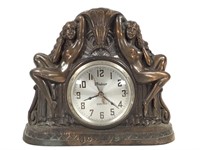 Metal Clock Case w Nudes w Windsor Clock, Jollys