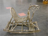 Childrens Wicker Rocking Horse Chair