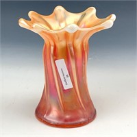 Dugan Peach Opal Wide Rib Vase