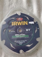 7-1/4" Irwin 6T Fiber Cement Saw Blade