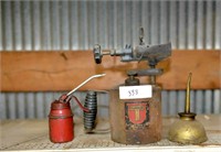 Couple of Small Oil Cans and a Brass Torch