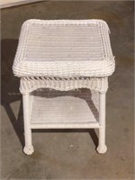 2 Tier Wicker Table