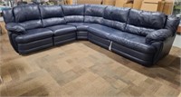 Faux Leather Reclining Sleeper Sectional