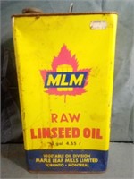 Collectable Vintage MLM Raw Linseed Oil 1 Gal/