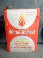 Vintage Record White GAS Heat 128 oz Tin