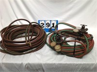 WELDING HOSE & VICTOR WELDING TORCH & GUAGES